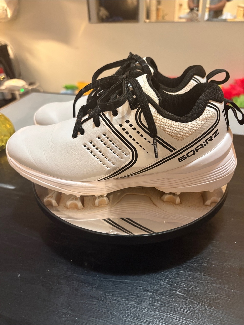 Kids Squairz white cleats